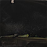 Olivier Debr, Lorage noir taches vertes, 1974, 100 x 100 cm