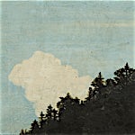 Astrid Nondal: Hvit sky over treranden, 2014, 31 x 37 cm