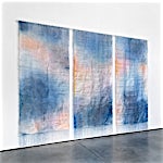 Aurora Passero: Diver, hand woven, hand dyed nylon, steel tubes, 2020, 314 x 424 cm