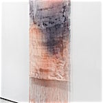 Aurora Passero: Blizzard, hand woven, hand dyed nylon, steel tube, 2020, 195 x 100 cm