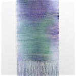 Aurora Passero: Ground Gesture, hand woven, hand dyed nylon, 2023, 188 x 99 cm