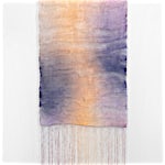 Aurora Passero: Light Signals, hand woven, hand dyed nylon, 2023, 188 x 99 cm