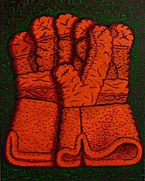Christoffer Fjeldstad, Gloves, 2016, 50 x 40 cm