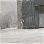 Halvard Haugerud: En kveld med snø, 2009, 30 x 38 cm