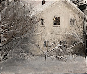 Halvard Haugerud, Vinterdag, 2018, 29 x 34 cm