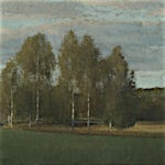 Halvard Haugerud: Mellom sommer og høst, 2021, 28 x 36 cm