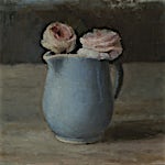 Halvard Haugerud: To roser, 2022, 24 x 26 cm