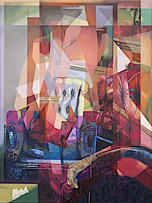 Øystein Tømmerås, Medium nr 1 (redrum-pixel-mix), 2016, 120 x 90 cm
