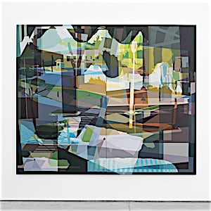 Øystein Tømmerås: Disintegration Grønn (hotel-angelina-mix), 2019, 200 x 240 cm