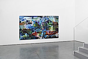 Øystein Tømmerås, Disintegration Blå (noisy-le-grand-mix), 2019, 200 x 240 cm