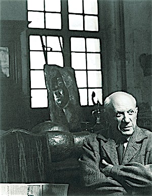 Pablo Picasso, Denise Colombe: Picasso à la fenêtre, studios des Grands Augustins, 1952, 30 x 24 cm