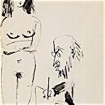 Pablo Picasso: Dessinateur et modéle, 1954, 32 x 24 cm
