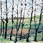 Philippe Cognée: Alléed'arbres, 1998, 103 x 98 cm