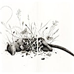 Sverre Malling: The pied piper/rat salad (detalj), 2009, 79 x 297 cm