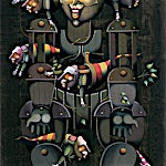 Terje Ythjall: Maskefigur (Det som blir tilbake), 2003, 105 x 55 cm