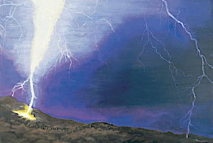 Vibeke Bärbel Slyngstad: Purple haze, 2001, 95 x 140 cm